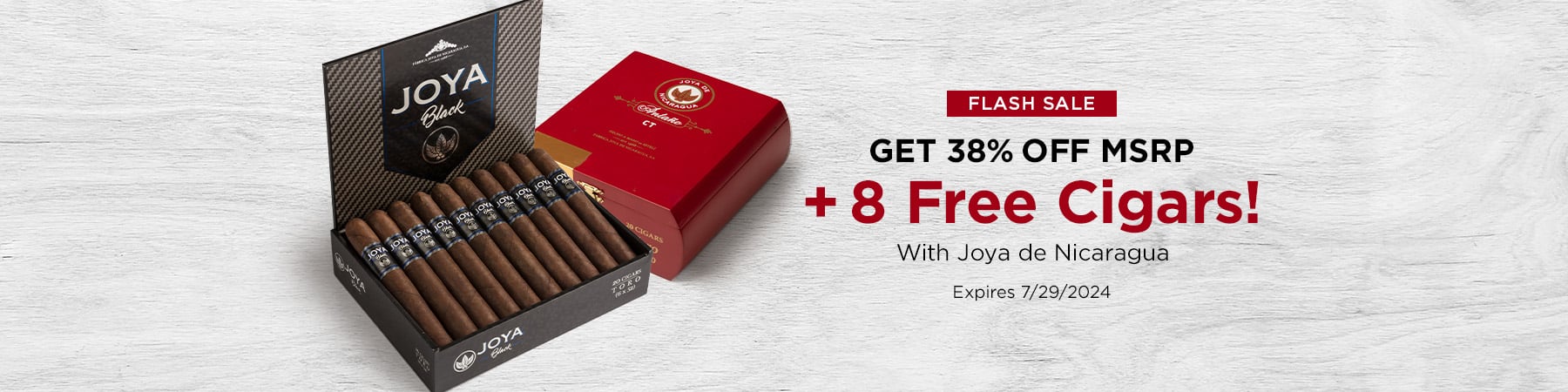 Joya de Nicaragua - 38% Off MSRP + 8 Free Cigars