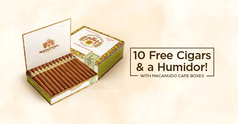 10 Cigars & Humidor Free