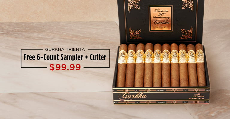 Gurkha Trienta - Free 6ct Sampler + Cutter $99.99