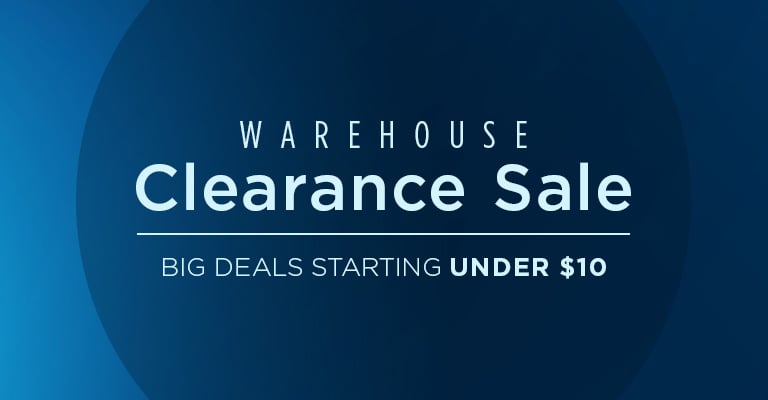 Weekend Warehouse Sale starting under $10.00!